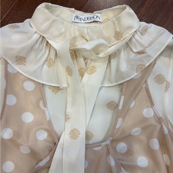 J W Anderson Polka Dot Cream Dress - Picture 4 of 11